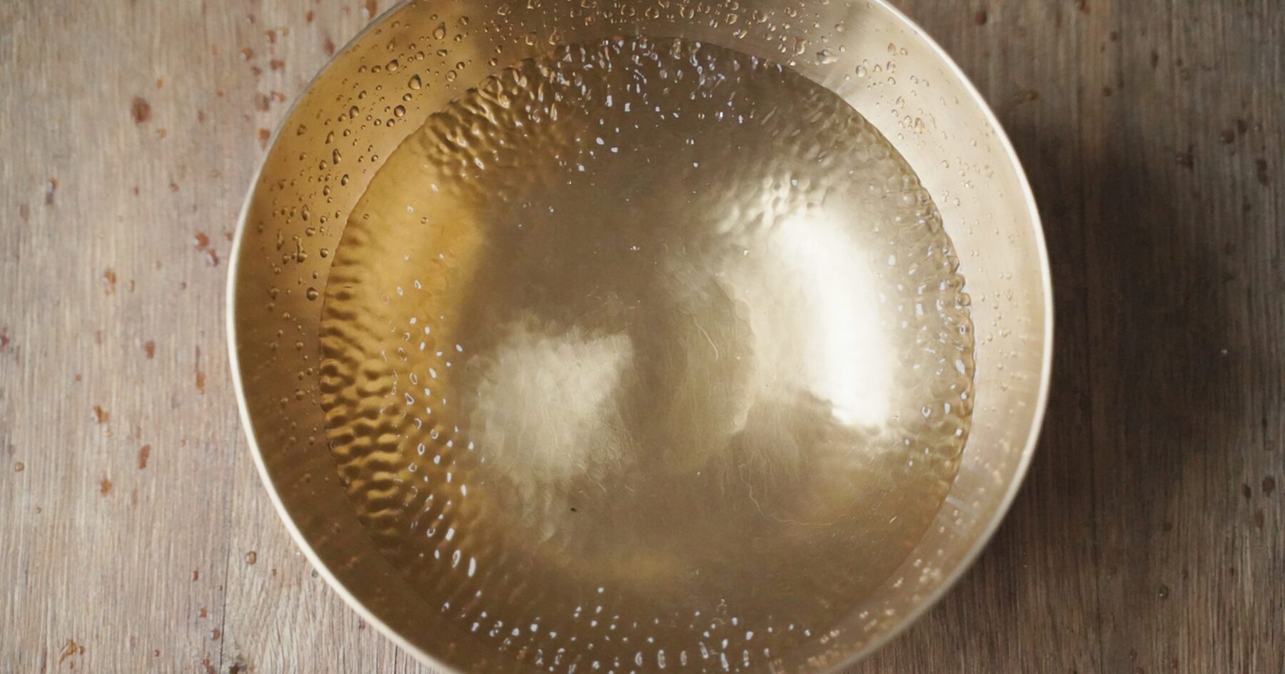 Hand-hammered brass